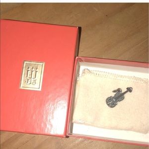 RETIRED.  James Avery Violin charm with the box